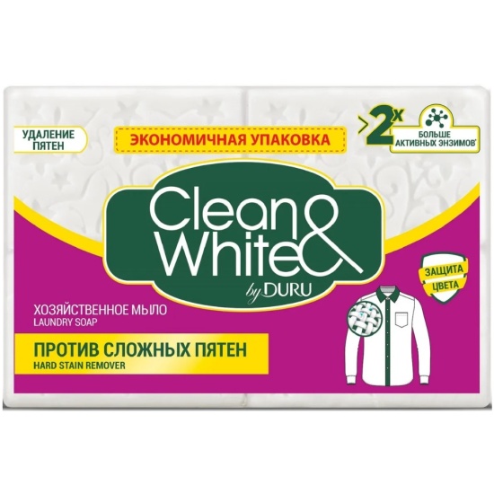 Duru мыло хозяйственное Clean&White 4*120гр (Дуру)