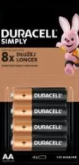 Duracell Simply батарейки AA  Alkaline 4шт LR6