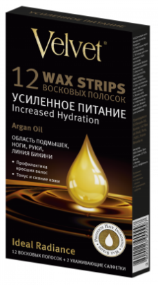 Velvet восковые полоски Argan Oil Усиленное питание 12шт