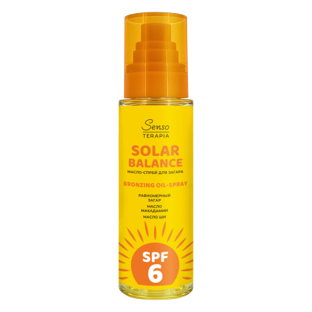 Senso Terapia масло-спрей для загара Solar Balance SPF6 120мл