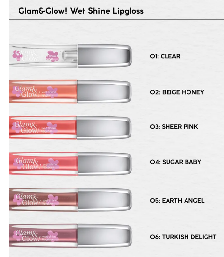 Monic блеск для губ Glam&Glow! Wet Shine 6мл