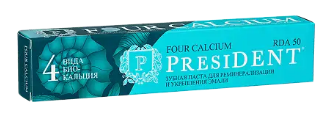 President зубная паста 75гр Four Calcium