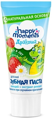 Дракоша зубная паста гелевая 60мл Клубника