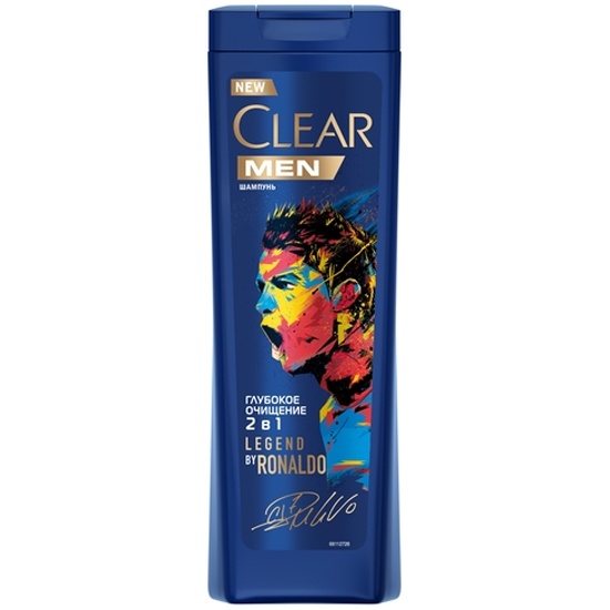 Clear Men шампунь 400мл 2в1 Глубокое очищение