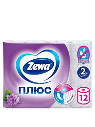 Zewa Плюс туалетная бумага 2-х слойная 12шт Сирень
